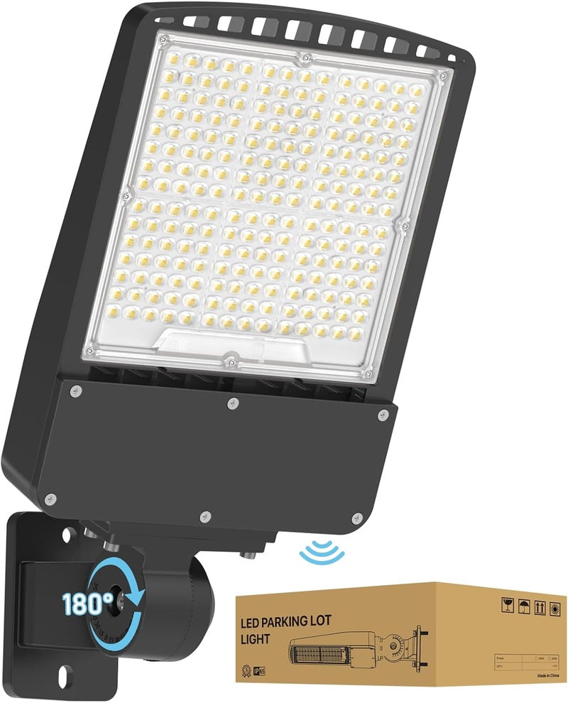 Pvilub أضواء مواقف السيارات LED خارجية - 200 واط 30000 لومن مدرجة من UL - 5000 كلفن قابلة للتعديل لتركيب على الجدران لمواقف السيارات من الغسق حتى الفجر - أضواء أمان قابلة للتعتيم 0-10 فولت للحدائق والشوارع والمحاكم والممرات والطرق والاستادات - Image 1
